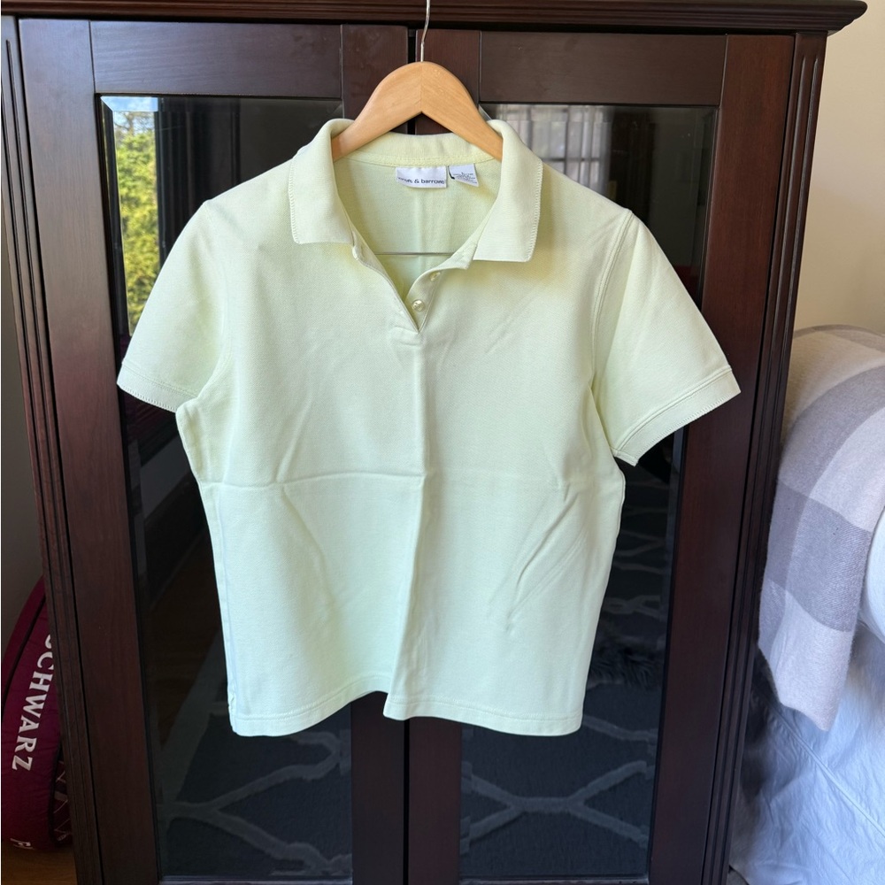 Croft & Barrow Light Green Short-Sleeve Polo Top
